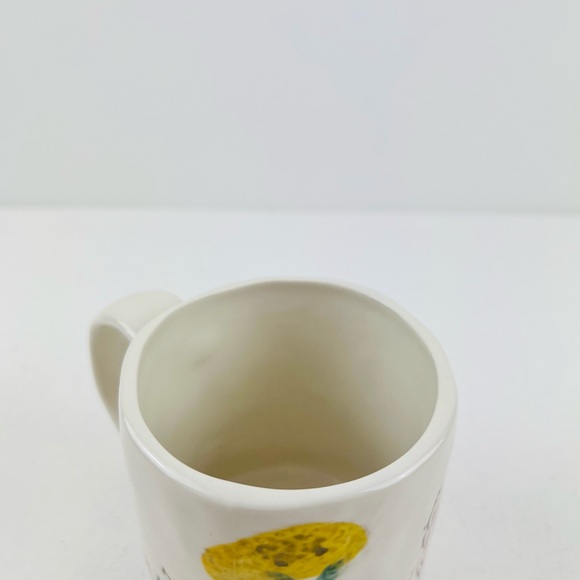Anthropologie Cream ‘J’ Initial Floral Hand-painted Ceramic Large Mug - Picture 6 of 11